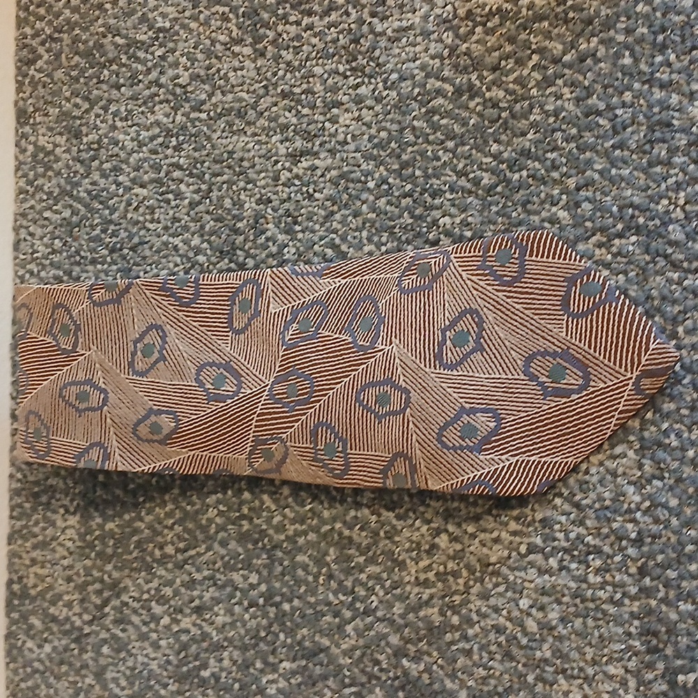 Signori Dei Signori Brown Vintage Italian 100% Silk Tie Omeba